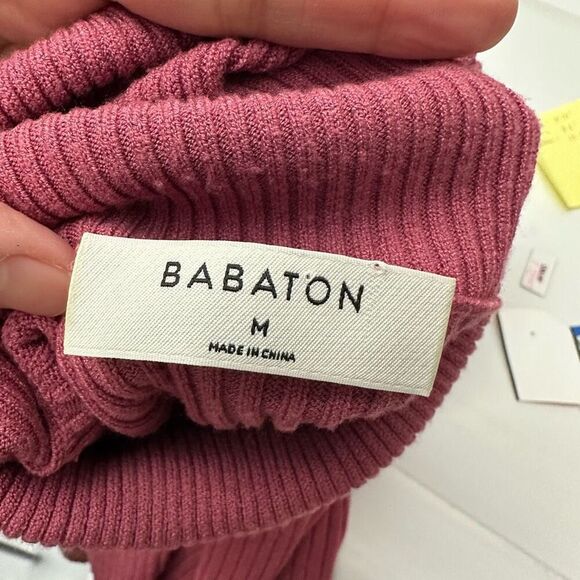 ARITZIA BABATON Womens Turtleneck Long Sleeve Ribbed Knit Sweater Stretchy sz M - Picture 5 of 8